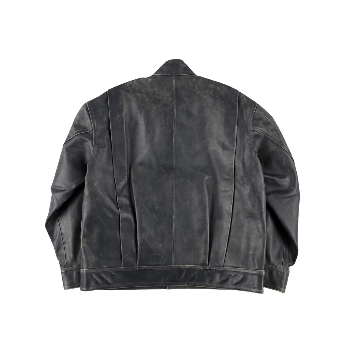 Vincent Leather Biker Jacket — Smoke