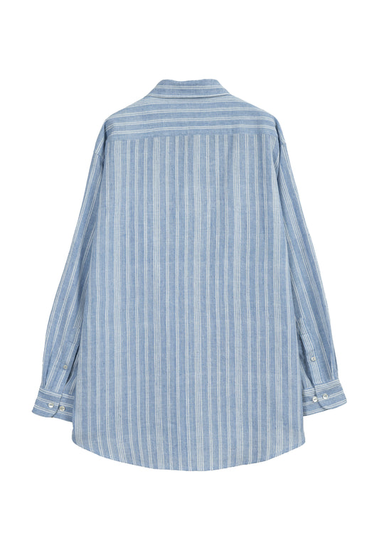 Ivy Oxford Shirt - Blue Pinstripe