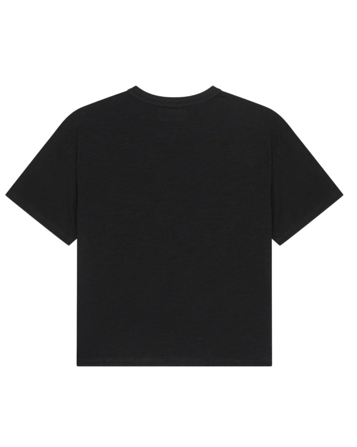 Black of Black Slub T-Shirt on a white background