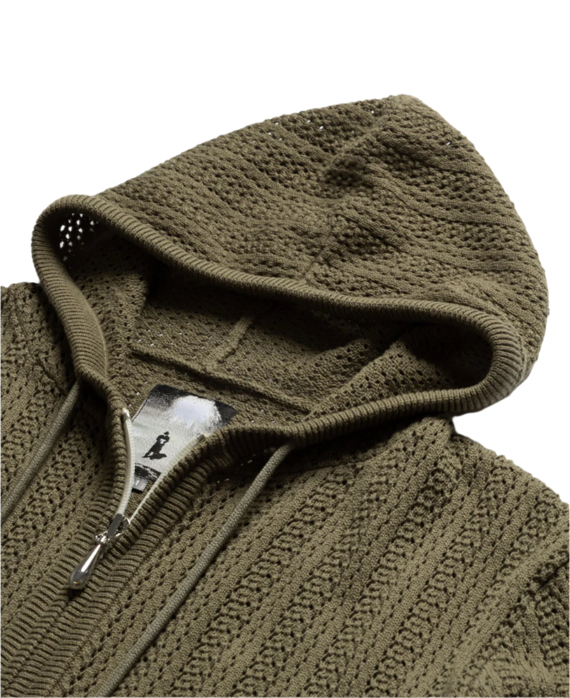 Pointelle Creek Hoodie - Olive