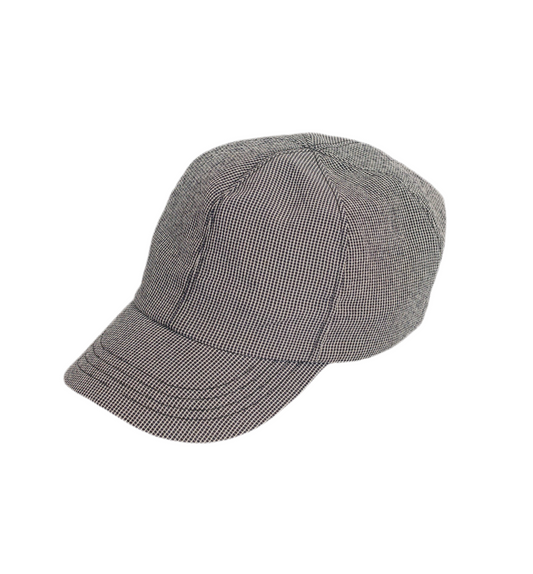Object From Nothing Black Check Warden Cap on a white background