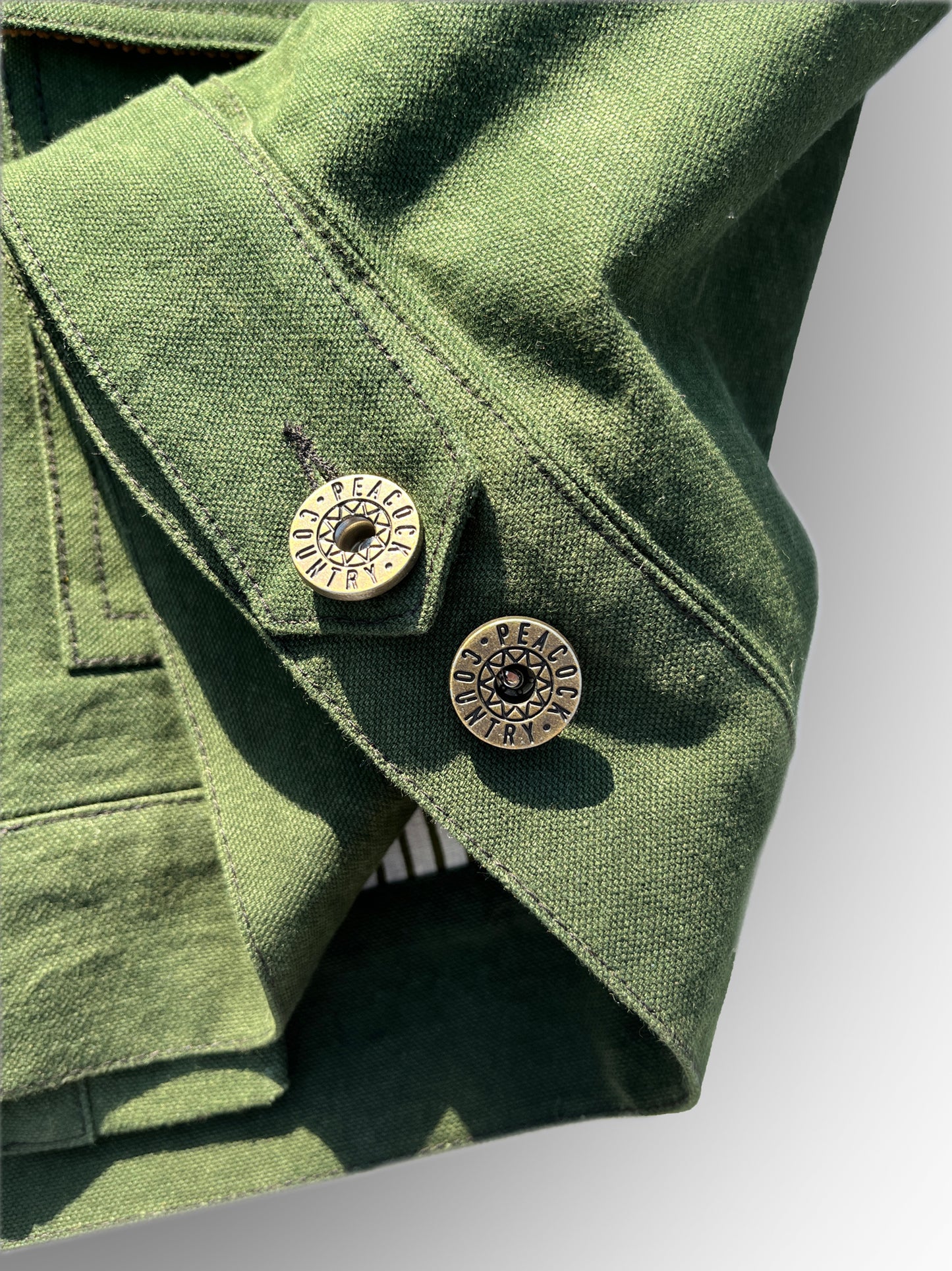 Olive Duck Cotton Casual Jacket