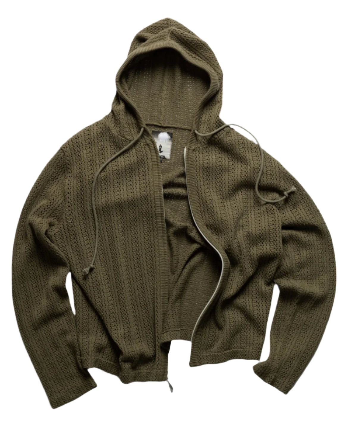 Pointelle Creek Hoodie - Olive