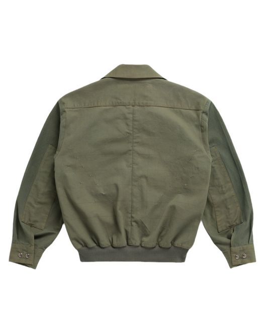 Back of Object from Nothing Green Vented Canvas Jacket on a white background