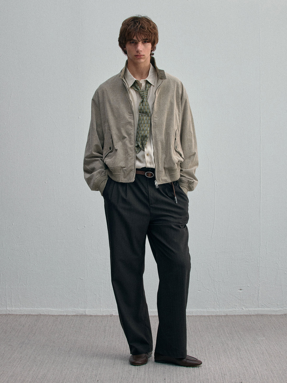 Uptown Memory Harrington Jacket — Oat Gray