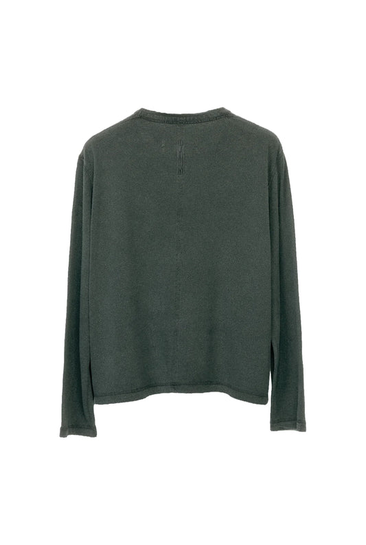 Old Time Wardrobe Cotton Long-Sleeve T-shirt — Charcoal Gray
