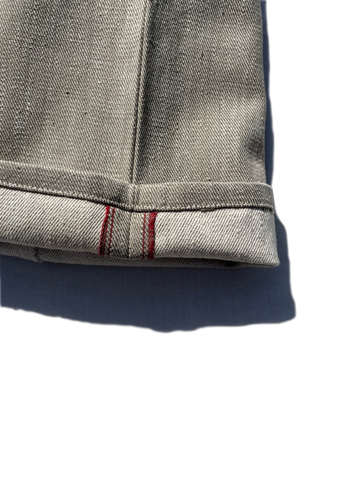 Ash Handwoven Denim Straight Jeans