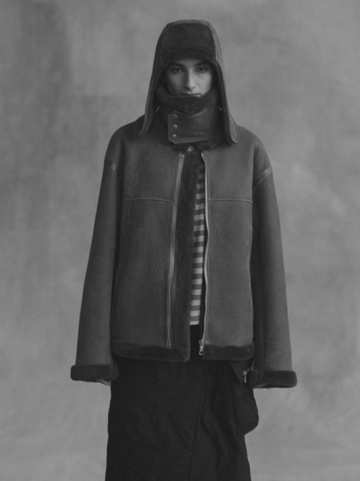 Atlas Leather Shearling Jacket — Rhino