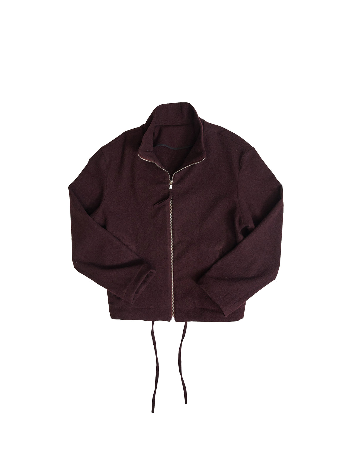 The Zip Up — Plum Wool
