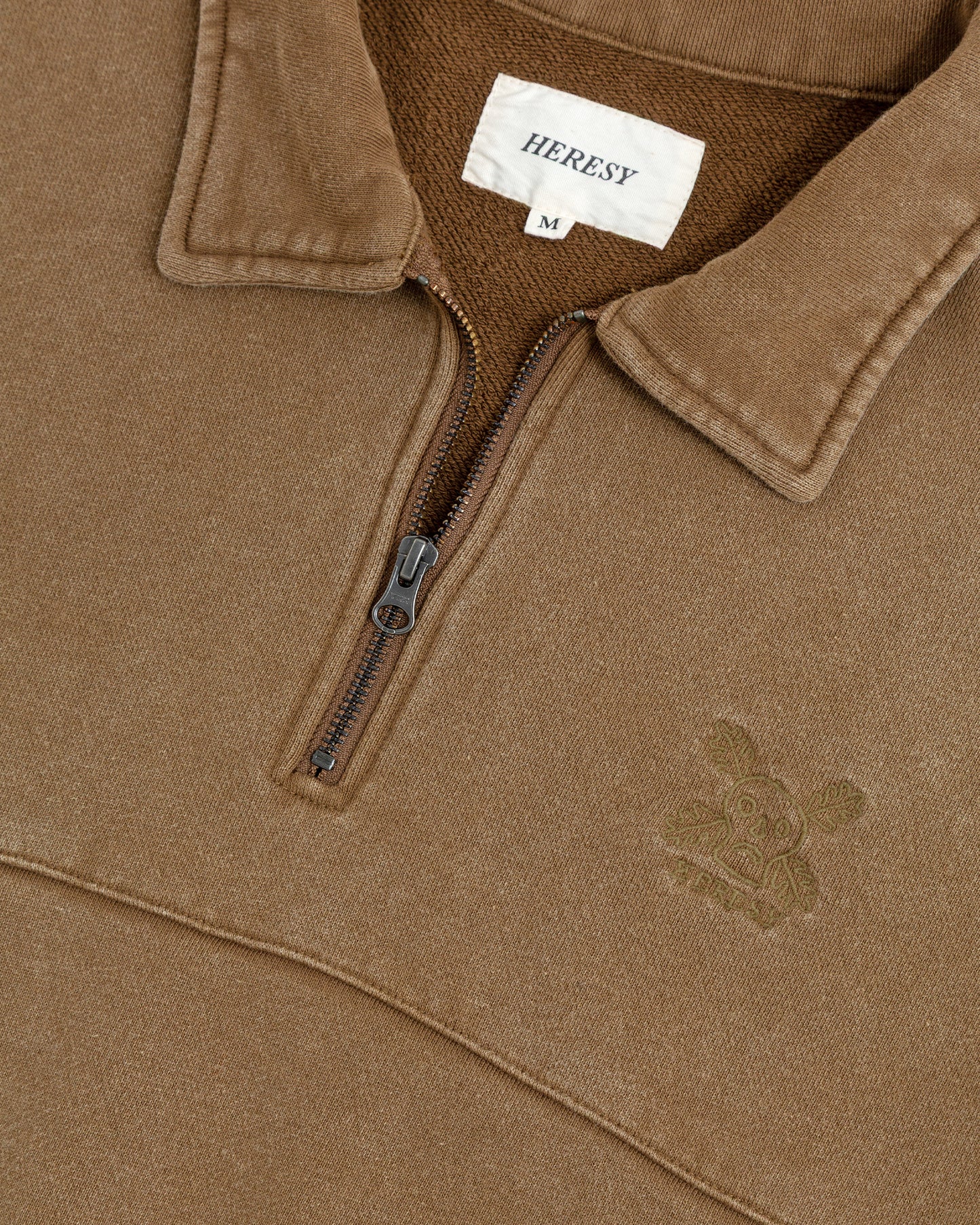 Green Man 1/4 Zip - Biscuit