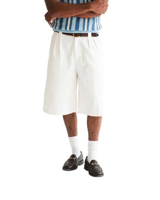 Giant Pleated Short - Bone
