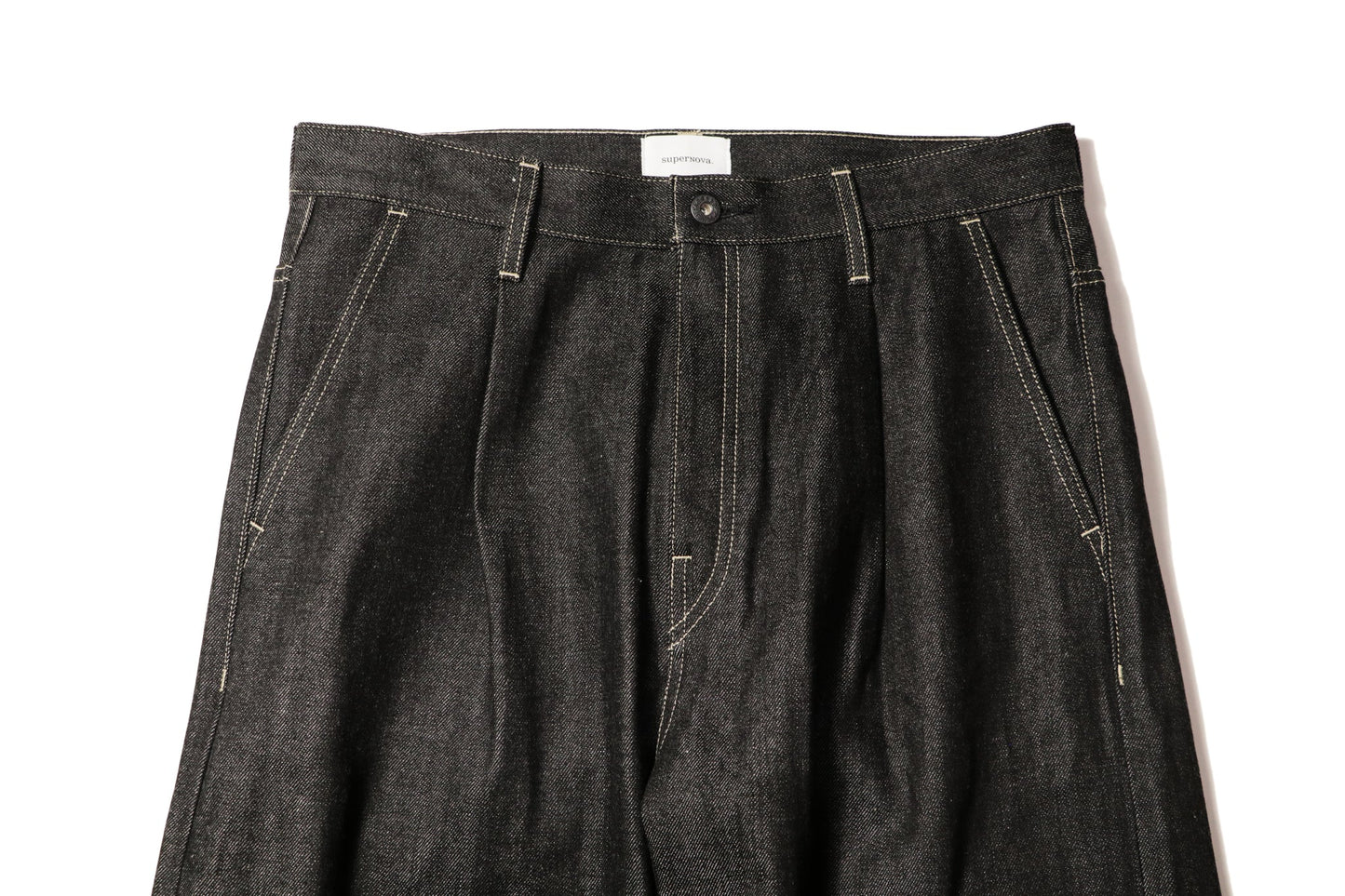 Wide Selvedge Denim - Rigid Denim/Black