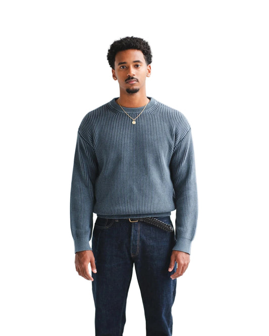 Heavy Shaker Sweater - Navy