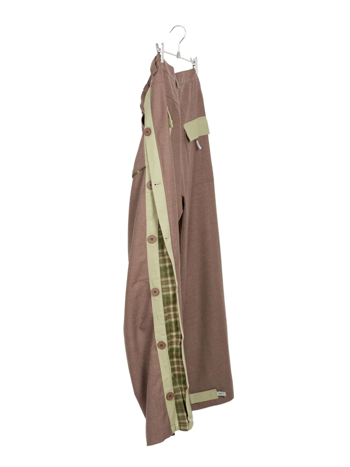 Side-Seam Flannel Button Pants