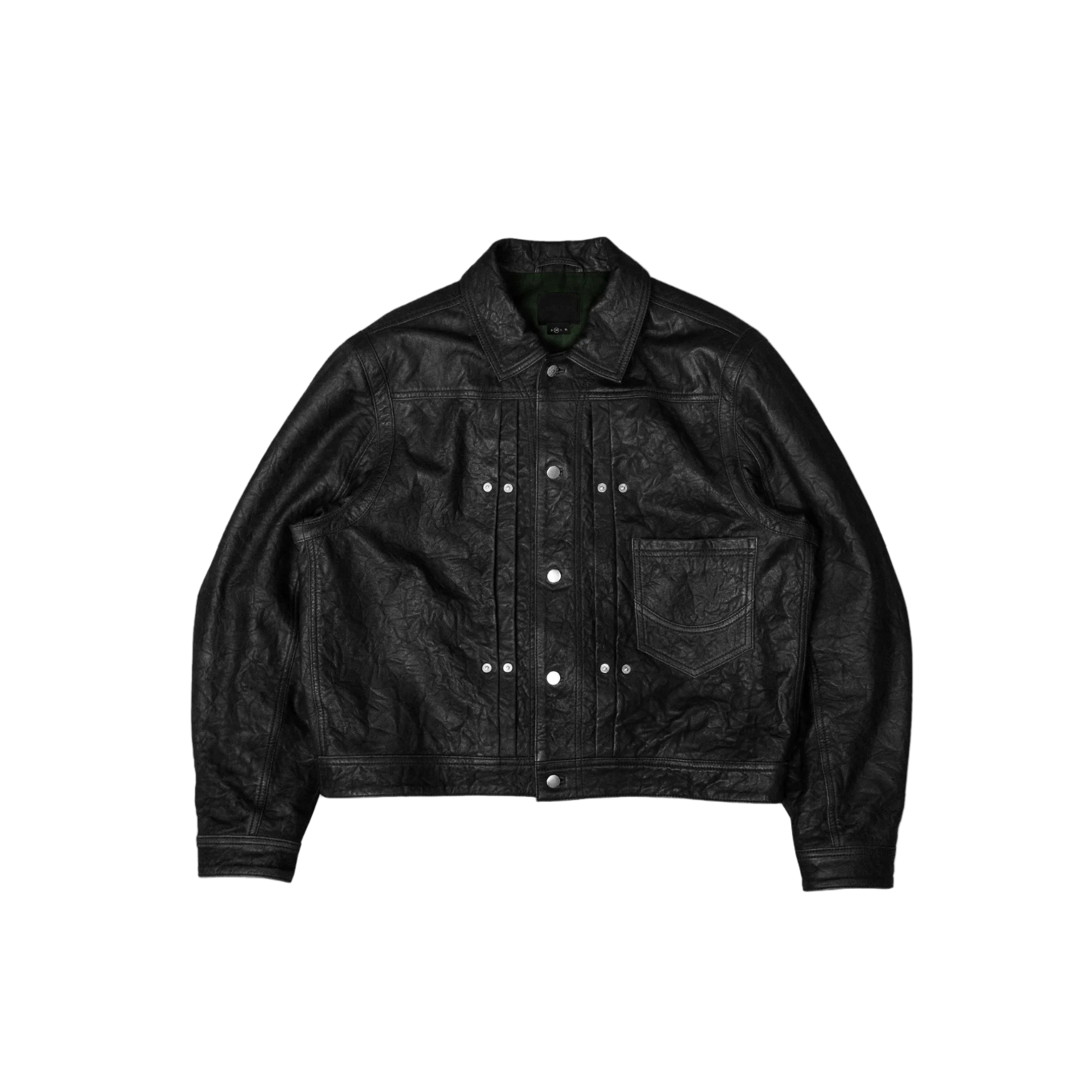 Crinkled Lambskin Leather Jacket