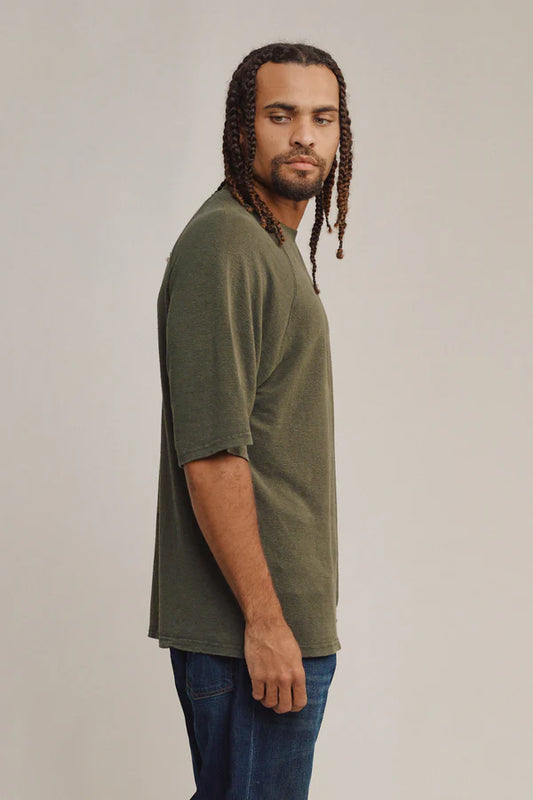 Woodstock Raglan Tee - Deep Indigo