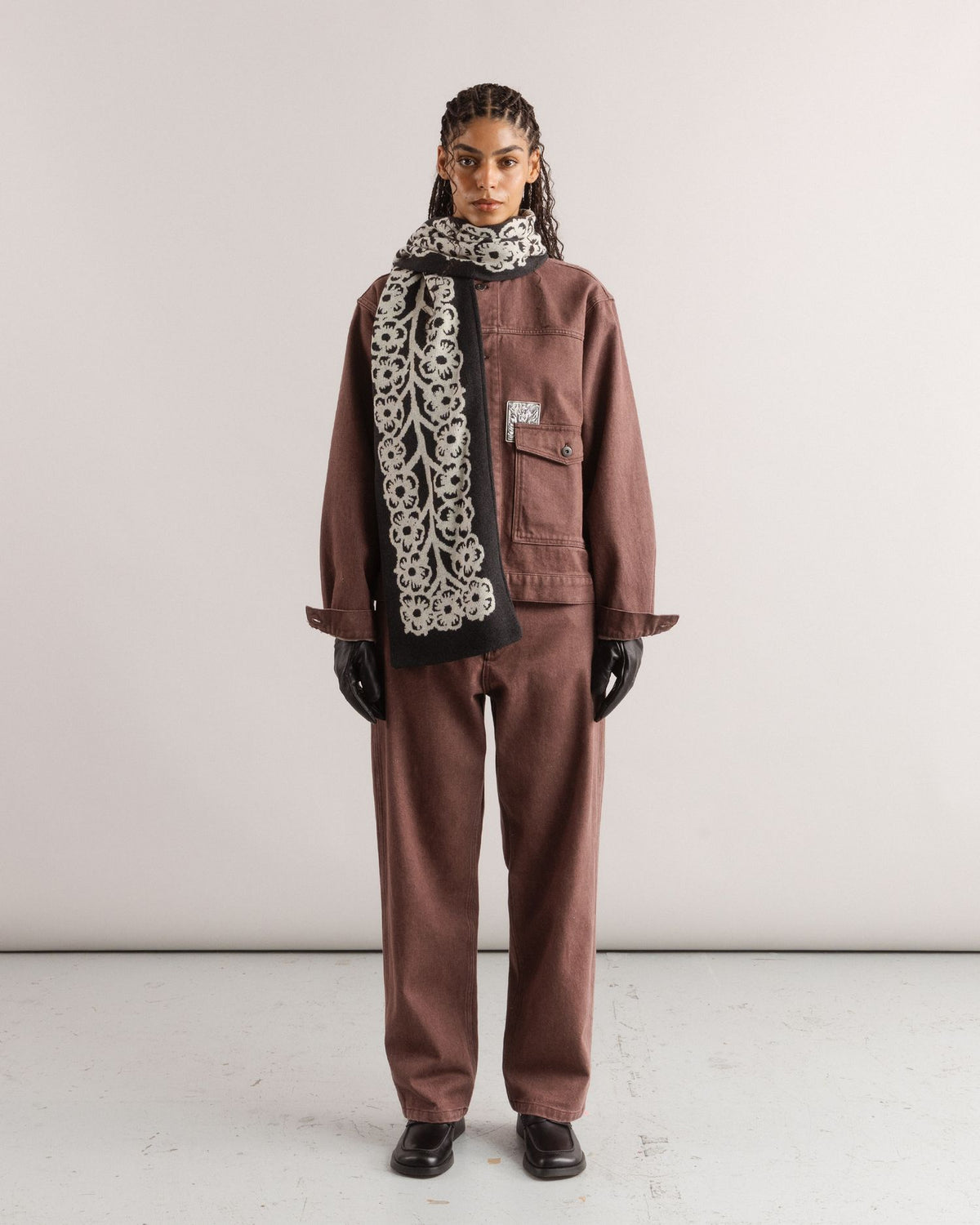Verdure Scarf — Charcoal
