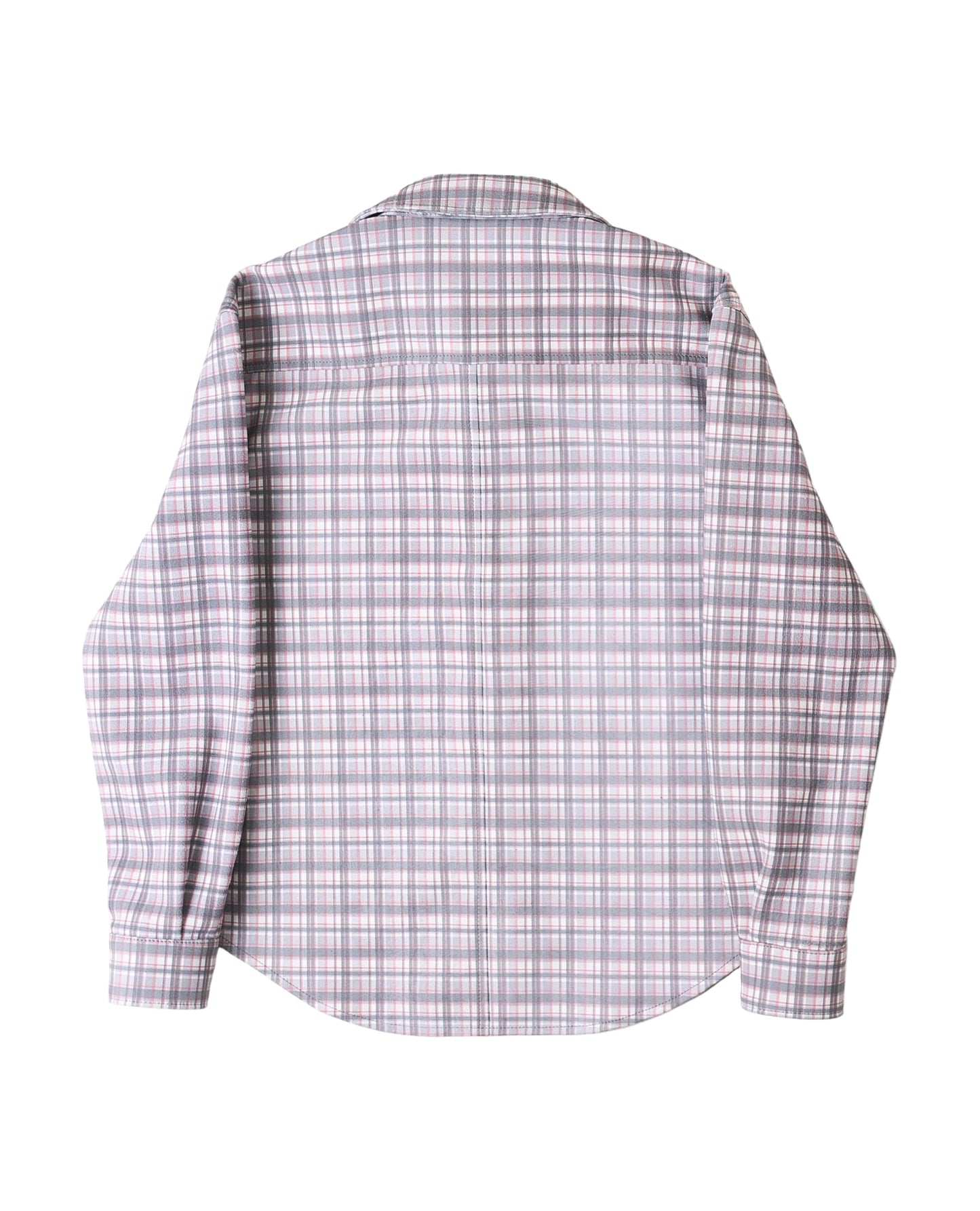 Leather Tartan Shirt - Light Grey
