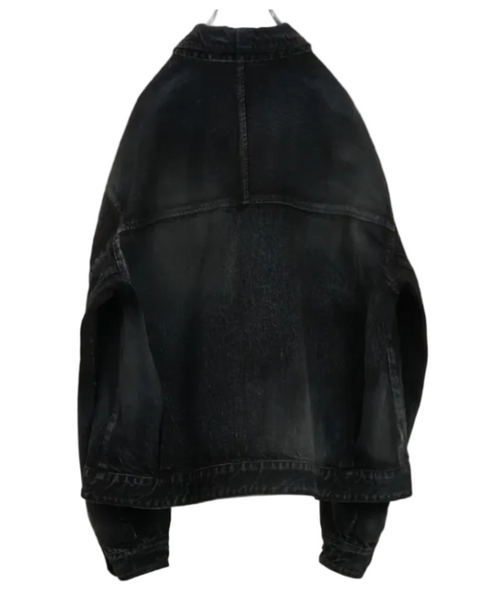 Denim Zipup Jacket - Black