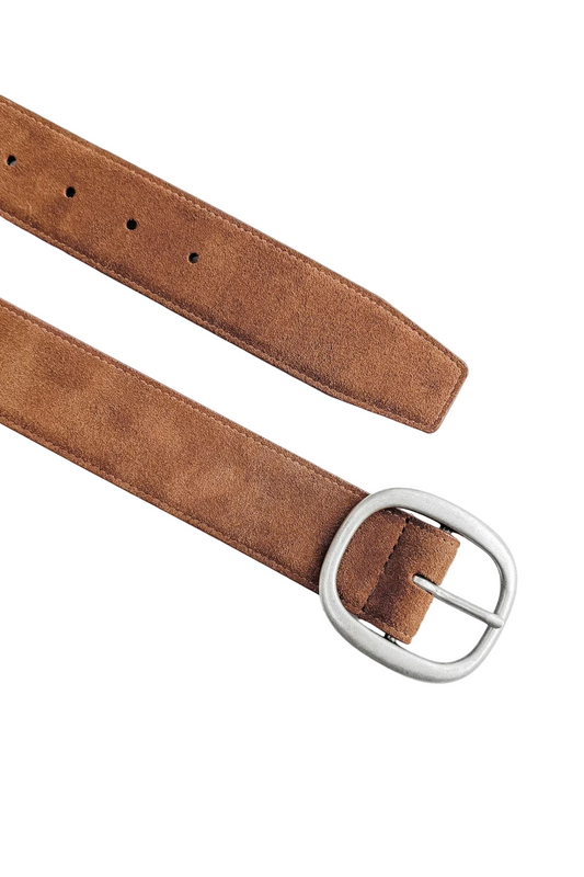 Ellipse Belt - Brown Suede