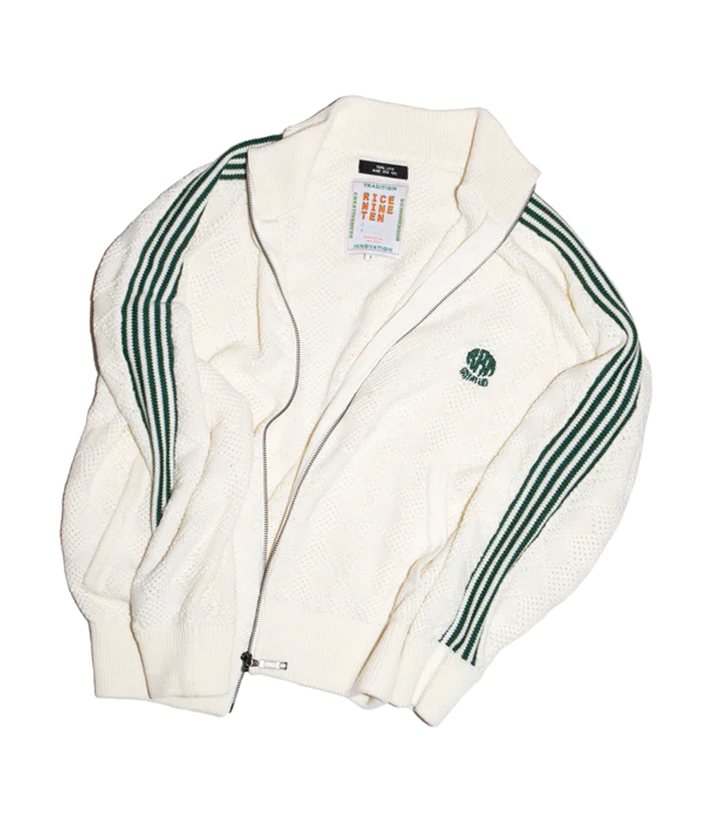 Knitted Training Jacket - Off White