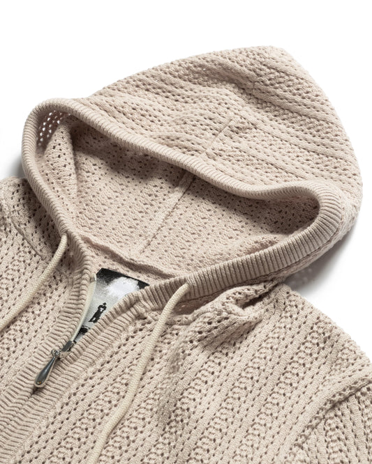 Pointelle Creek Hoodie - Ivory