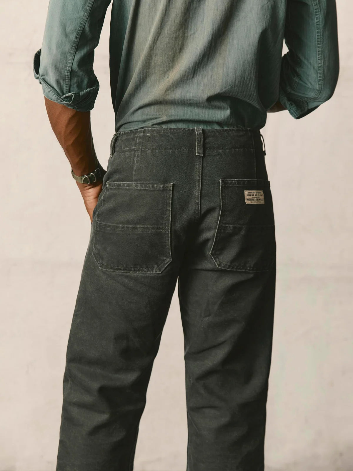Hencye Canvas Workpant - Washed Slate