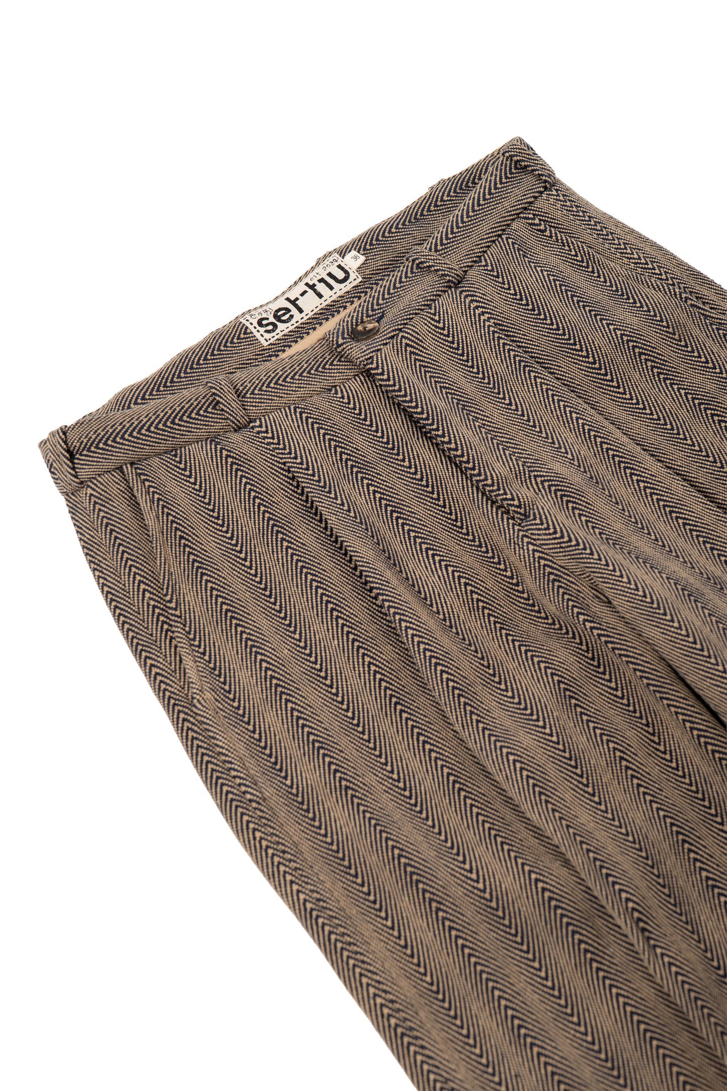 Wave Hill Pleated Trouser - Navy