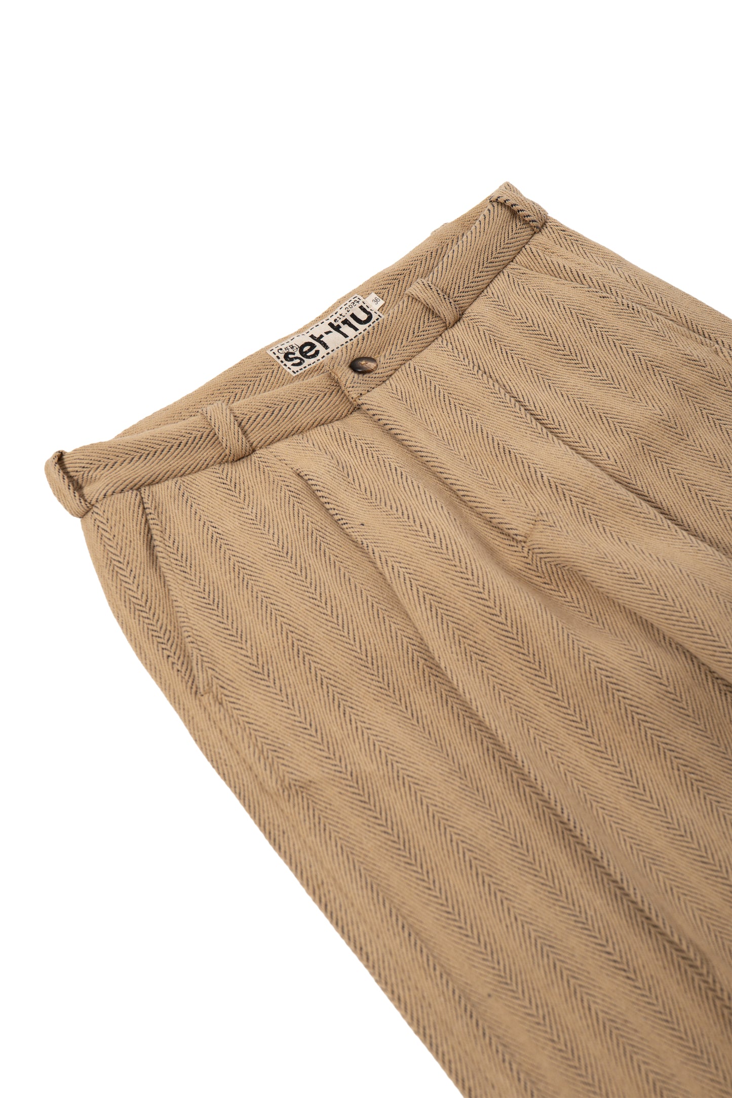 Wave Hill Pleated Trouser - Camel
