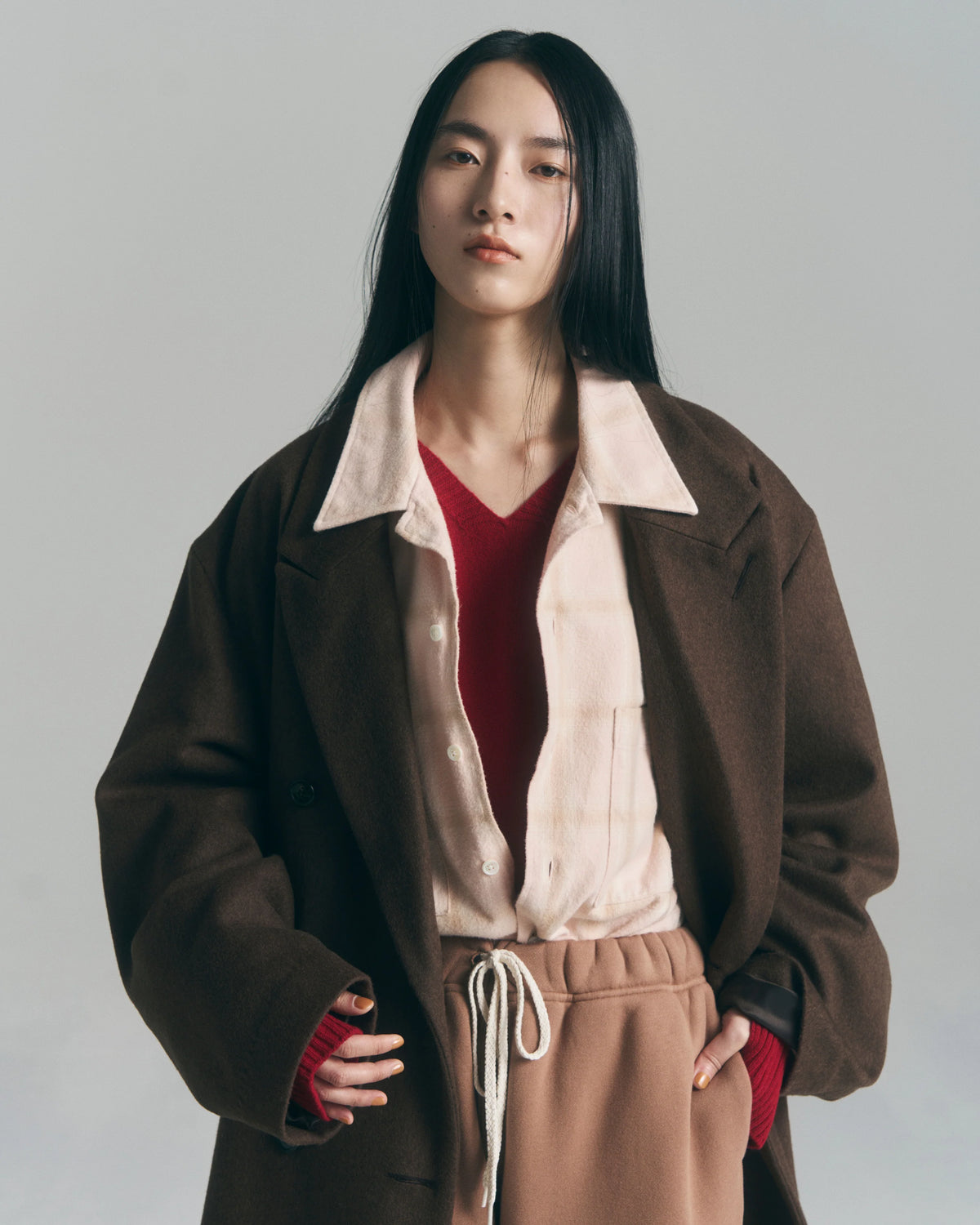 Ombre Check Flannel Shirt — Pink