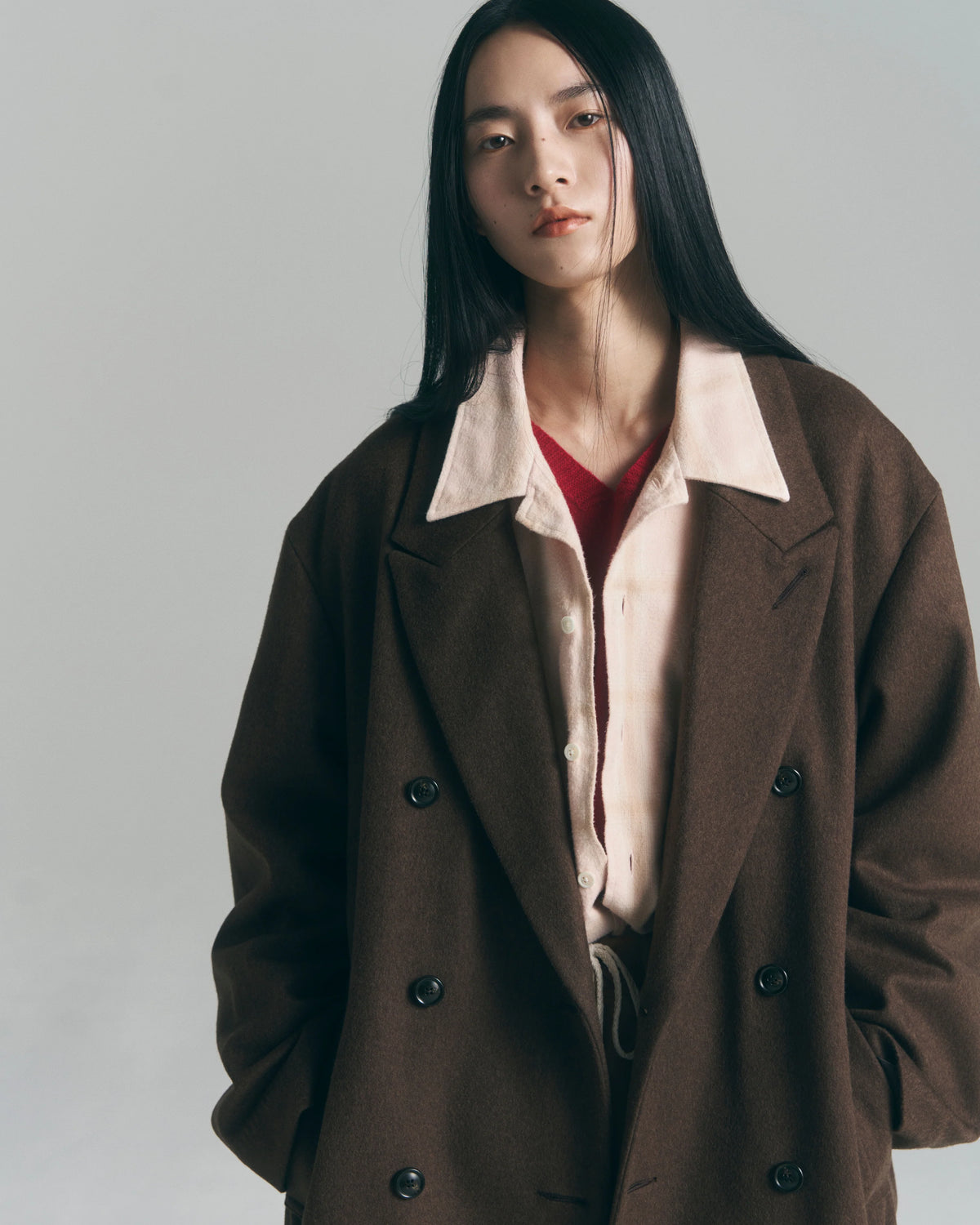 Ombre Check Flannel Shirt — Pink