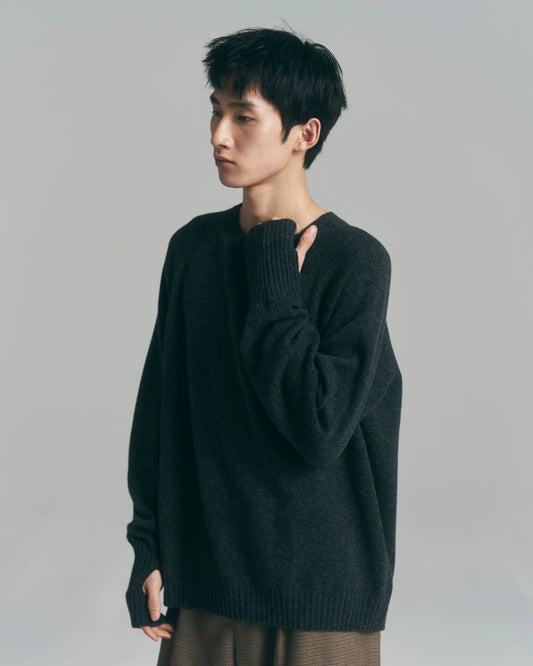 Seamless Knit Sweater — Charcoal