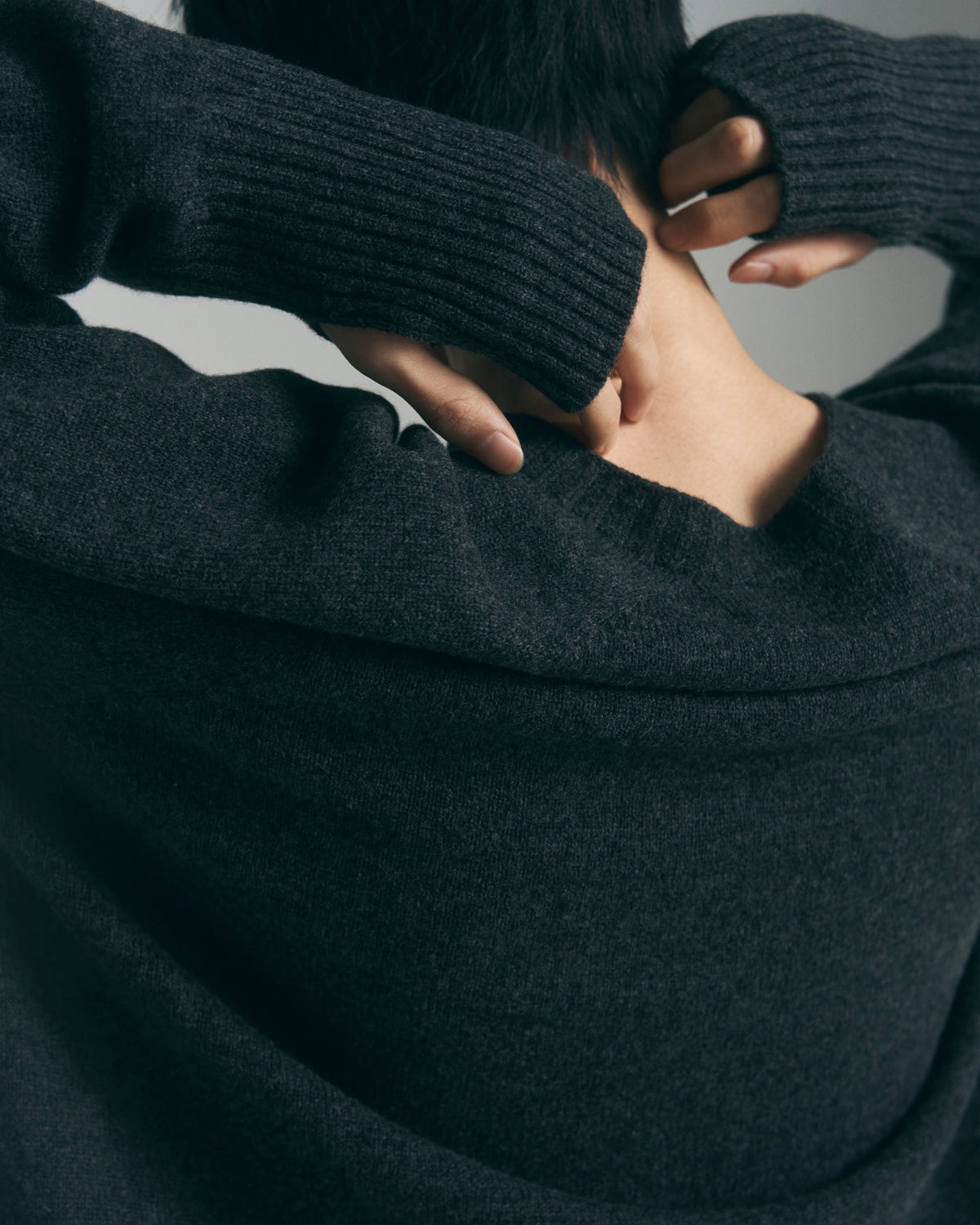 Seamless Knit Sweater — Charcoal