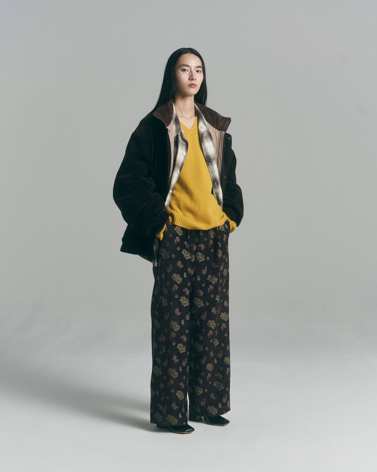 Corduroy Cozy Lined Blouson — Chocolate