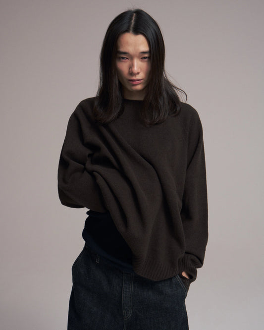 Seamless Knit Sweater — Brown