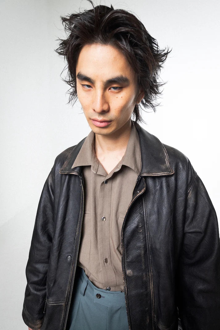 Dad's Leather Half Coat