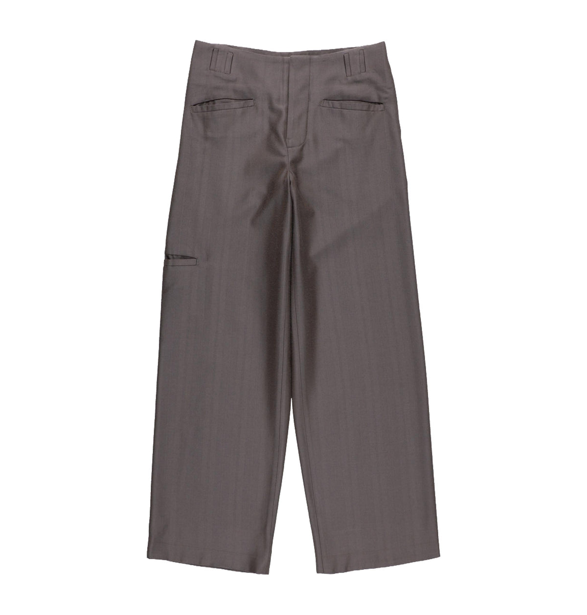 Nexus Herringbone Slacks — Smoke