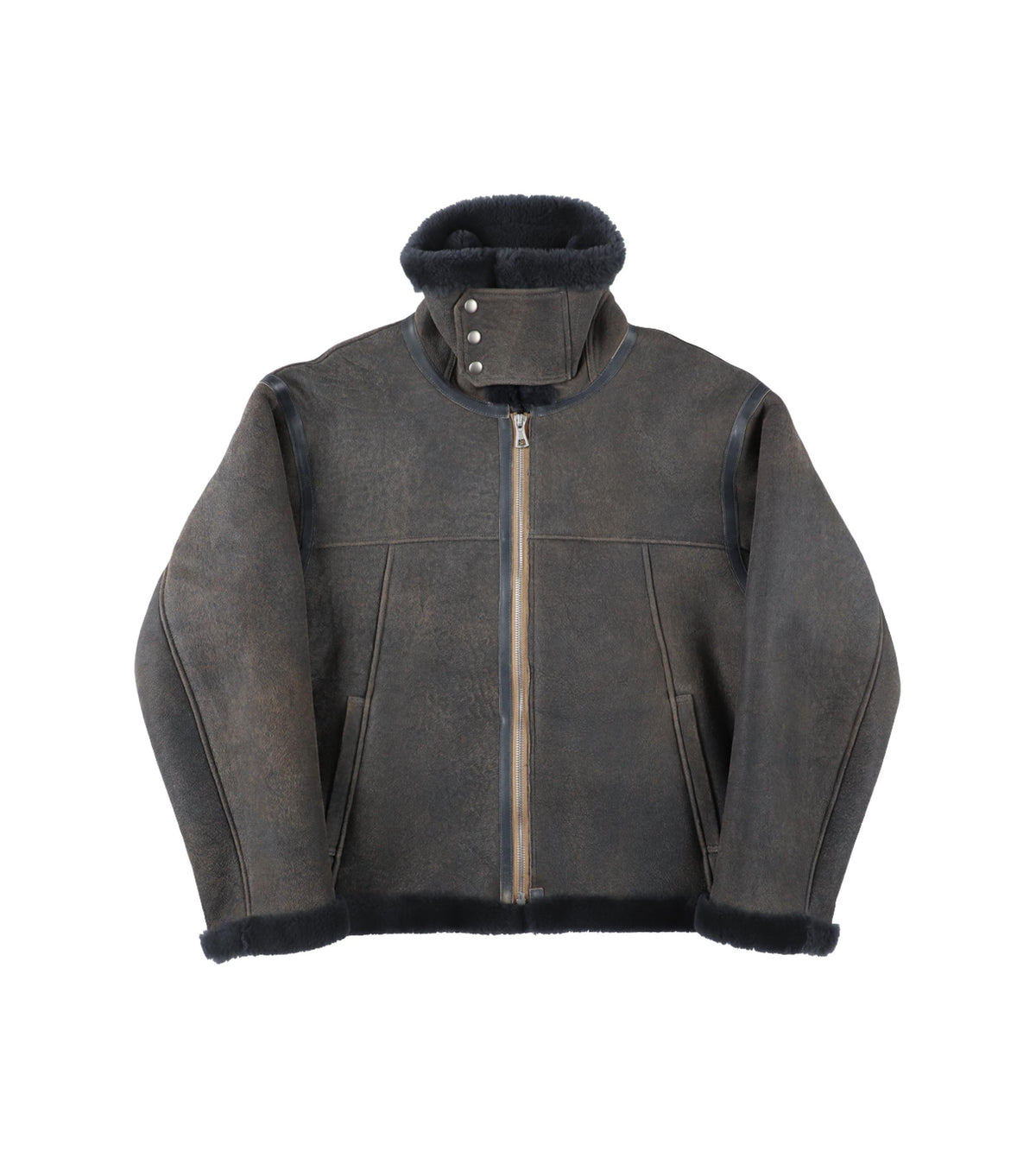 Atlas Leather Shearling Jacket — Rhino