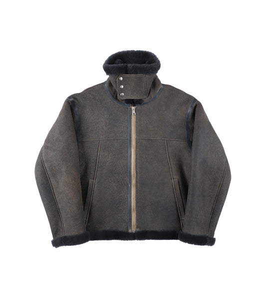 Atlas Leather Shearling Jacket — Rhino