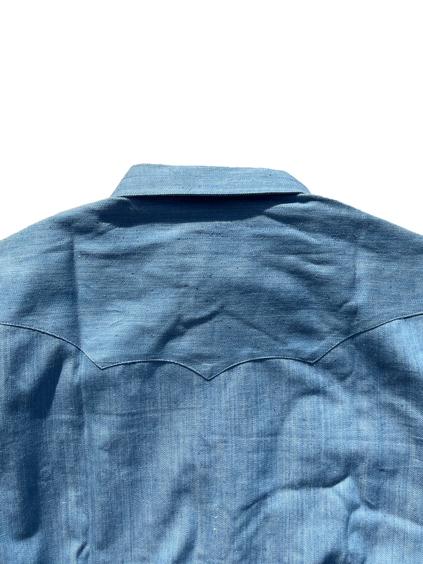 Cerulean Handwoven Denim Western Shirt