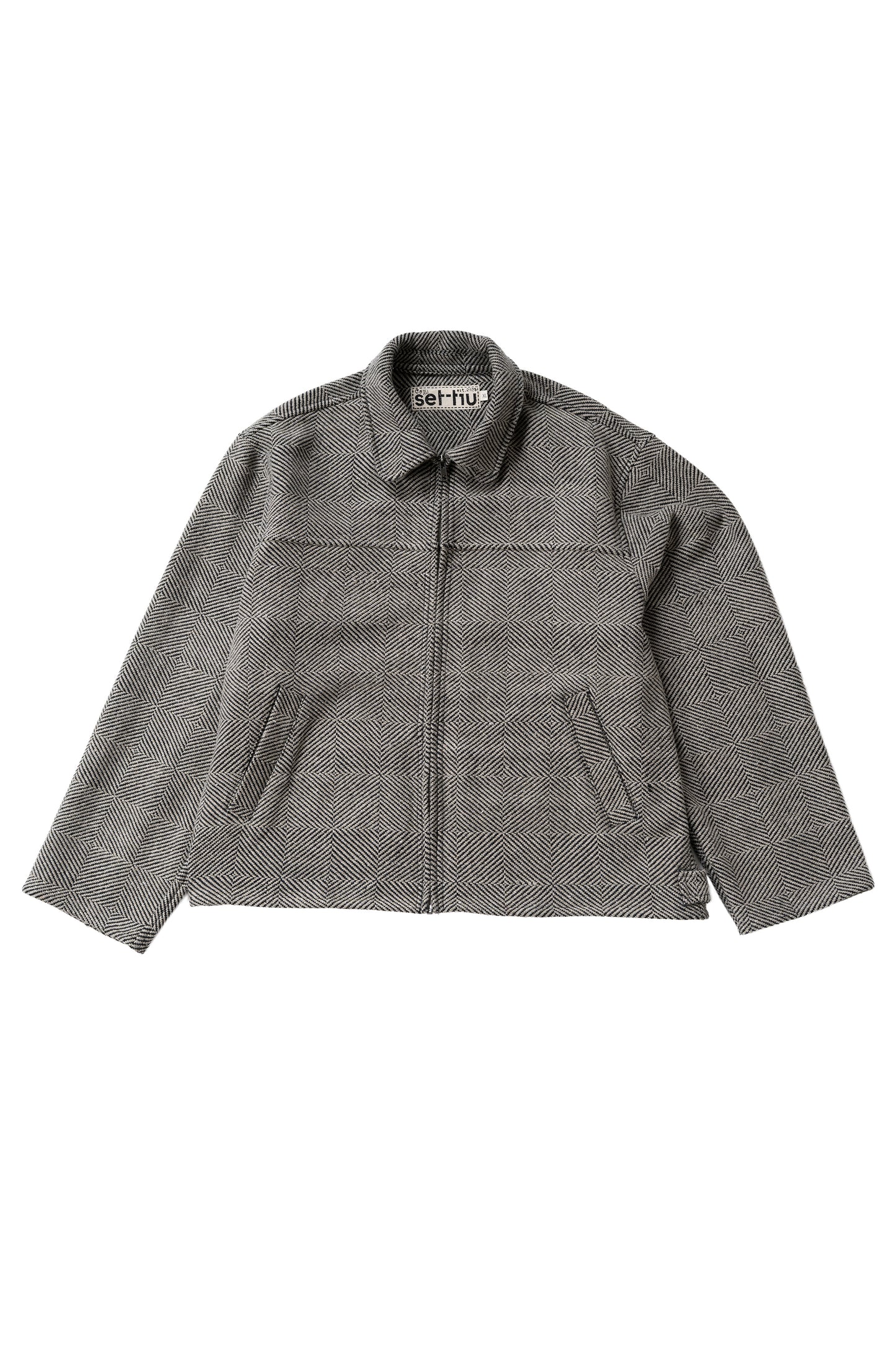 Black Diamond Trucker Jacket - Diamond Weave