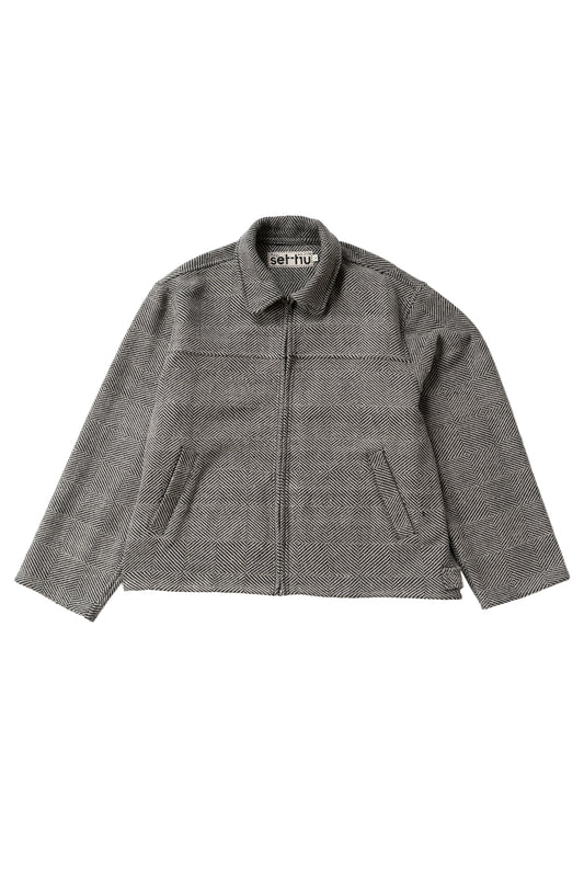 Black Diamond Trucker Jacket - Diamond Weave