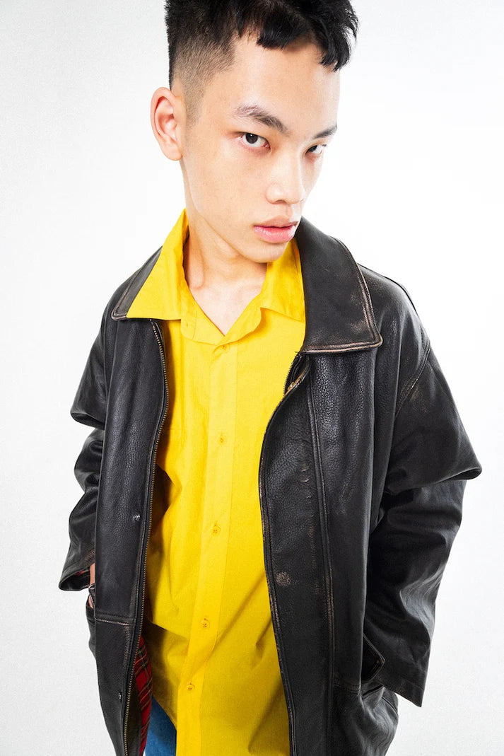 Dad's Leather Half Coat