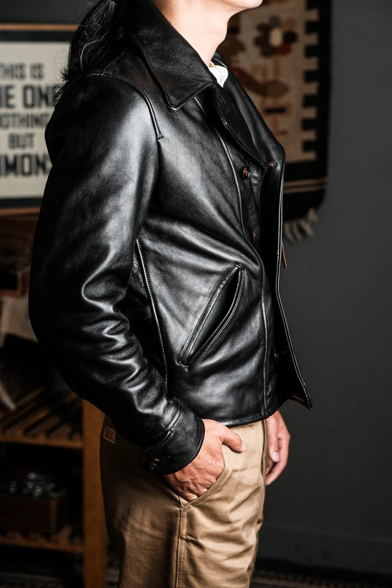 1940s California Bears Car Coat — Black