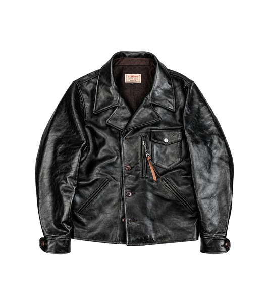 1940s California Bears Car Coat — Black