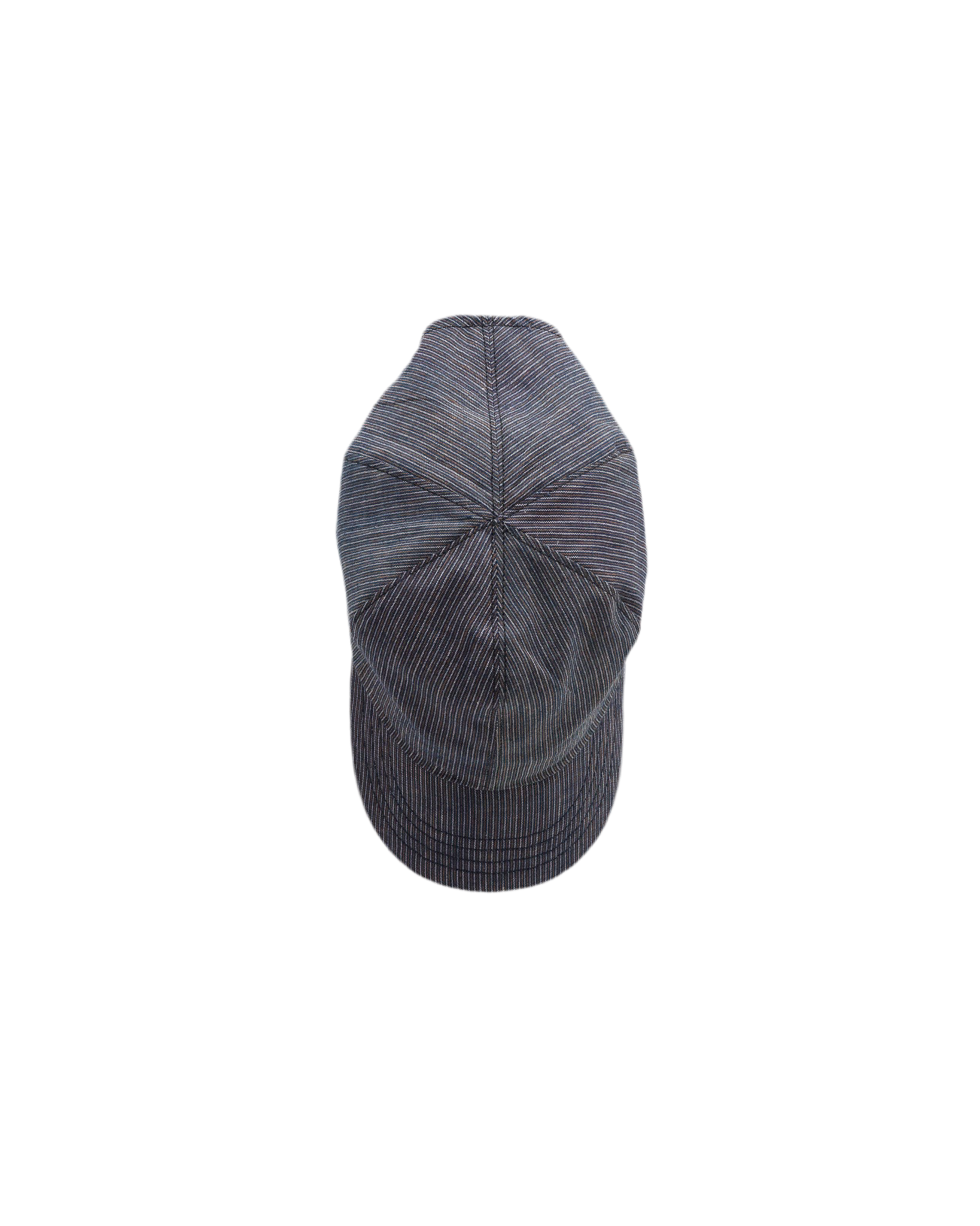 Top of Object From Nothing Blue Thin Stripe Warden Cap on a white background