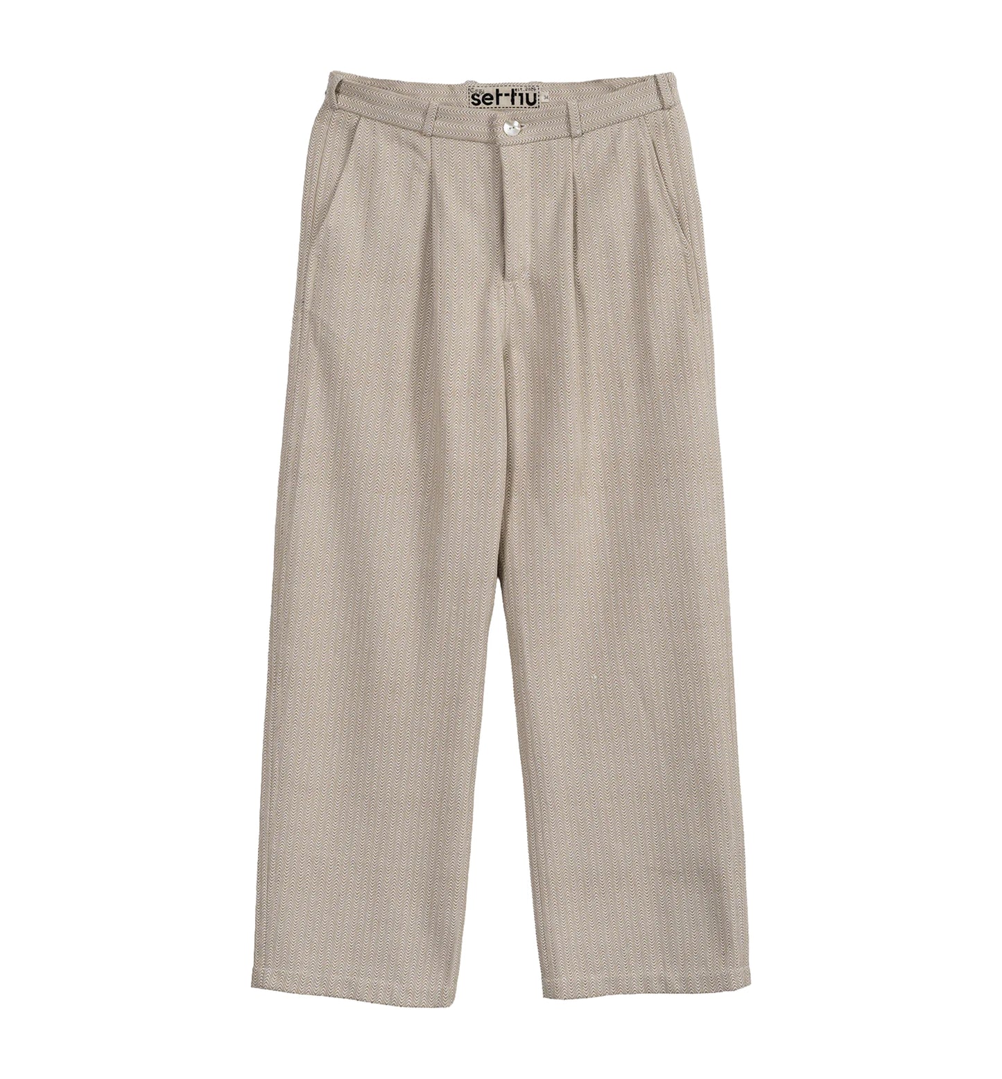 Wave Hill Pleated Trouser - Ivory