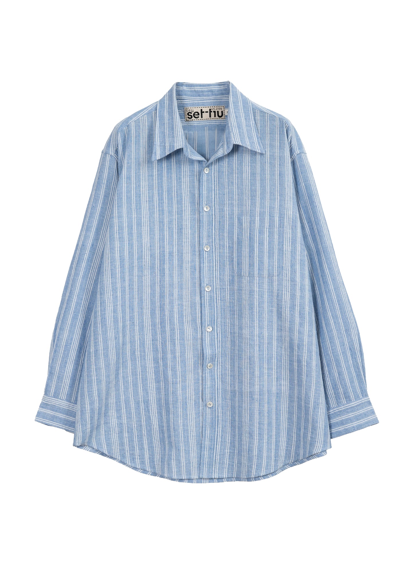Ivy Oxford Shirt - Blue Pinstripe