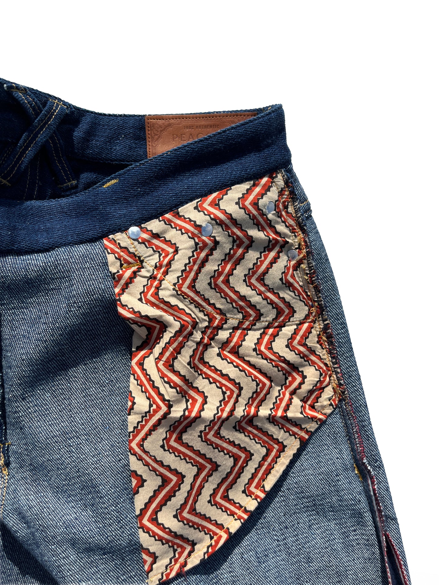 Indigo Handwoven Denim Bootcut Jeans