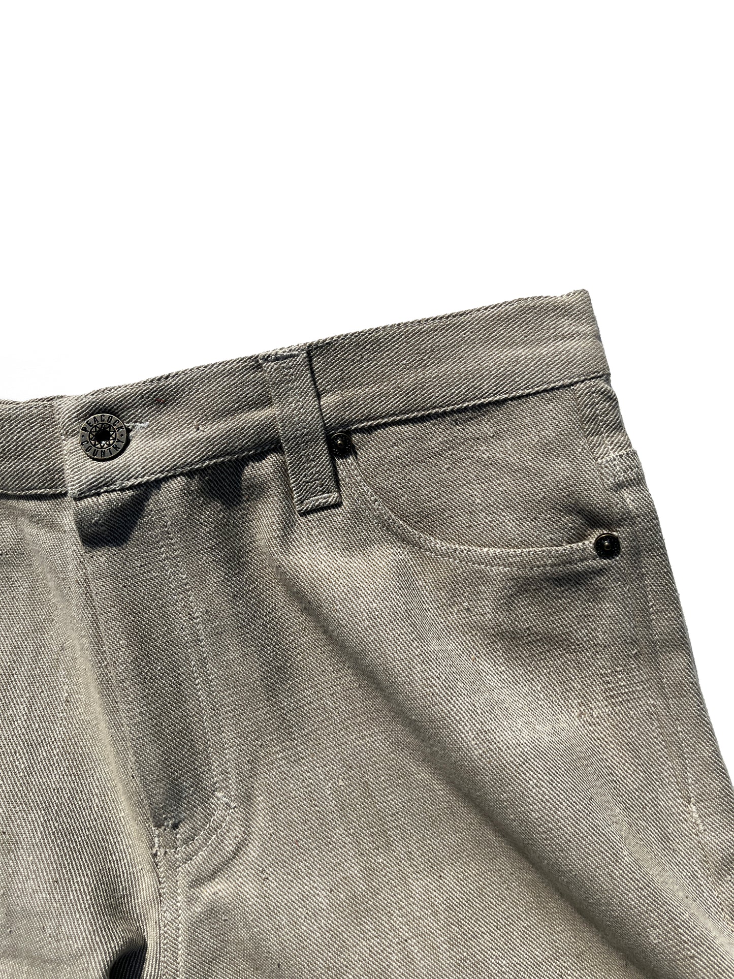 Ash Handwoven Denim Straight Jeans